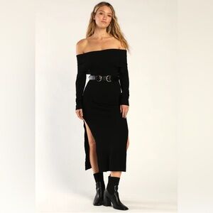 Off The Shoulder Sweater Dress